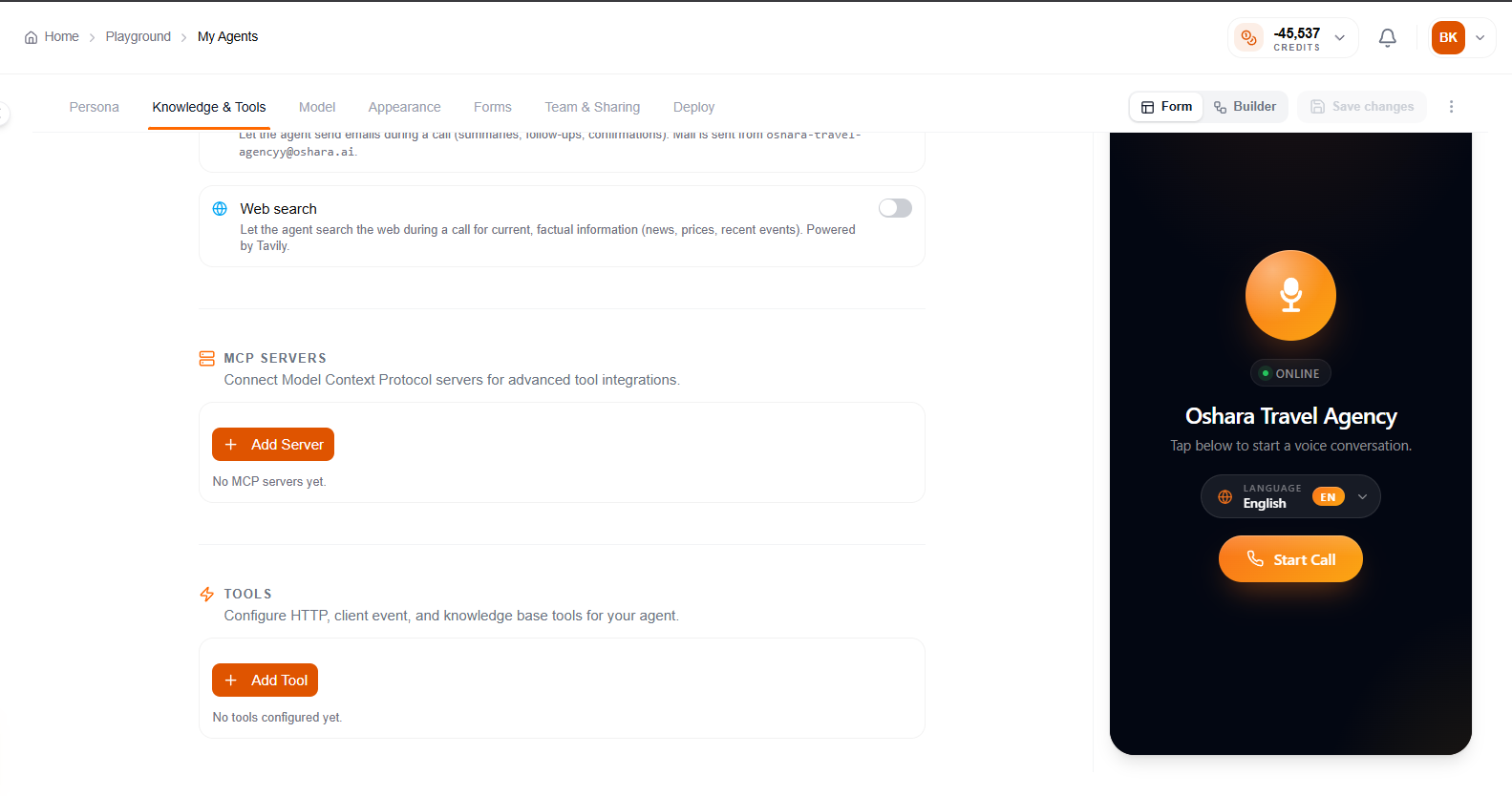 MCP servers and custom tools